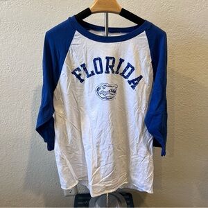 Florida Gators Blue White Raglan Tee XXL NCAA